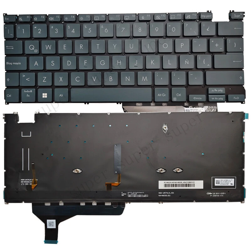 S+   FOR Asus Zenbook 14 OLED UX3402 UX3402V UX3402VA UX3402ZA Spanish/Latin Keyboard