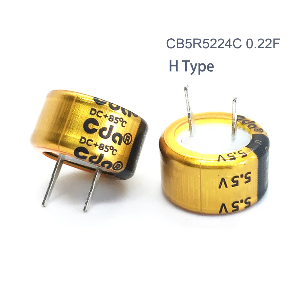 CB Super Capacitors CDA 5.5V 0.22F CB5R5224C C-Type Button Capacitor Farrah SuperCapacitors