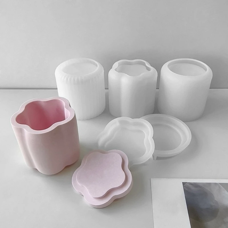 Cup Mold Silicone Jewelry Box Molds Resin Jar Mold Storage Container Mold