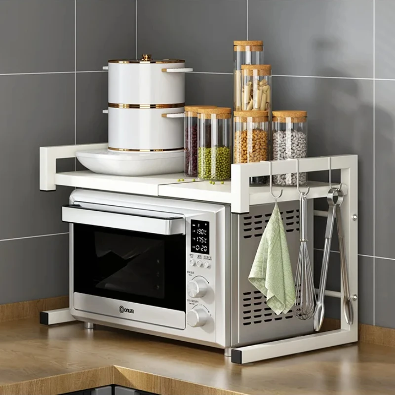

Масштабируемая кухонная многофункциональная полка для хранения, держатель для кухонной духовки, бытовая полка для хранения микроволновой печи