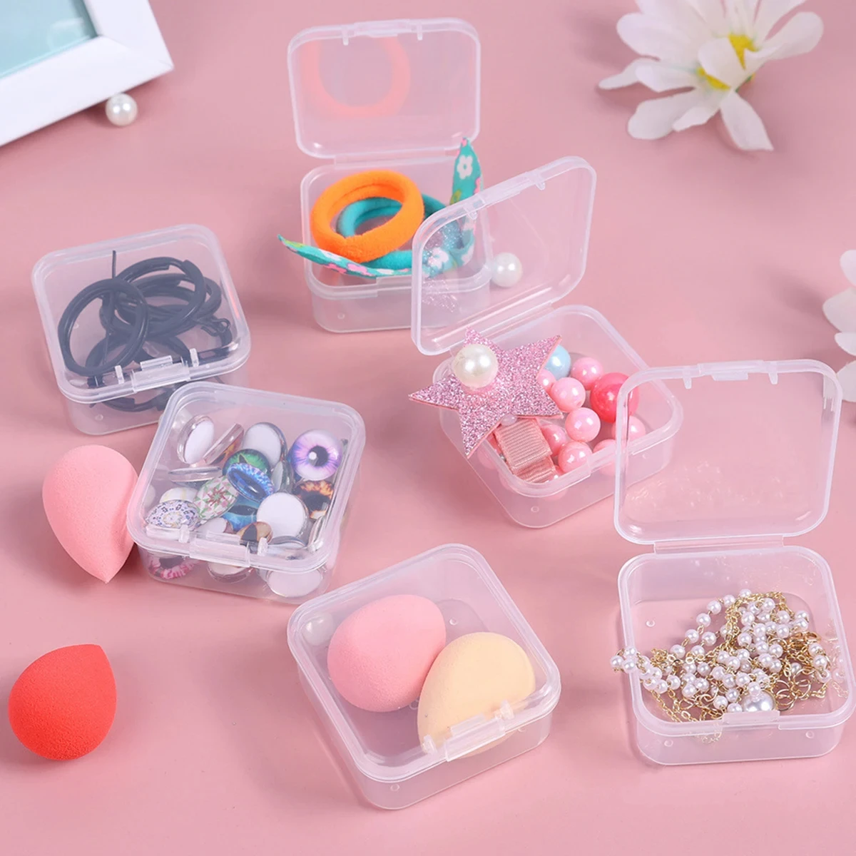 Household Mmultifunctional Compartment Storage Box, Independent Transparent Plastics Storage Box, Medicine&Jewelry Storage Box