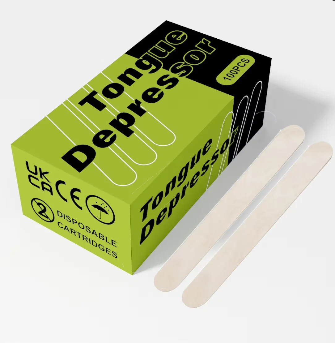 

100 Pcs Disposable Tattoo Use Tongue Depressor Wooden Sterilization Independent Package for Stirring Apply Gel Tattoo Supplies