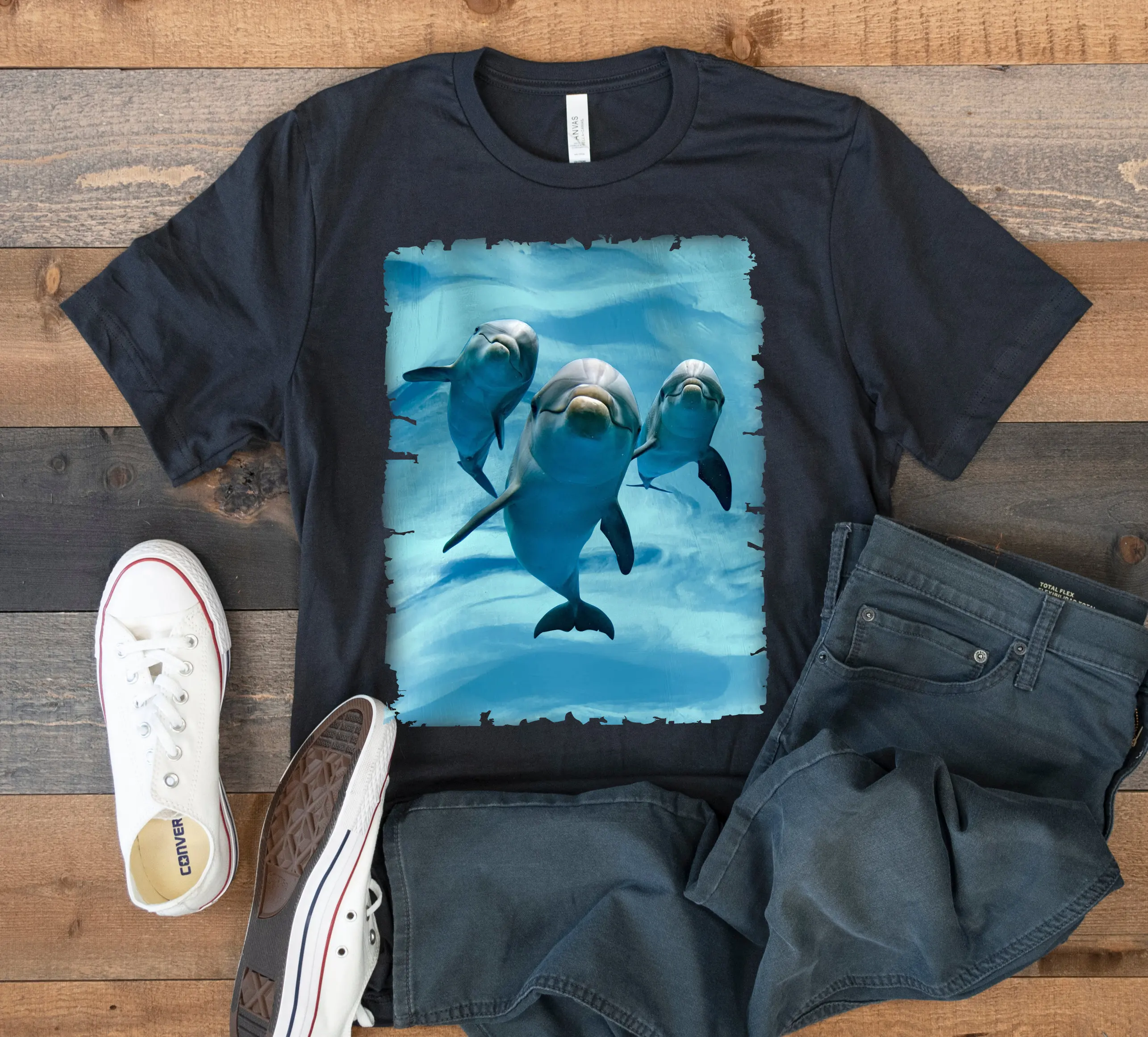 Dolphins T Shirt Cute Dolphin Aquarium SweaT Long Sleeve Kids Apparel