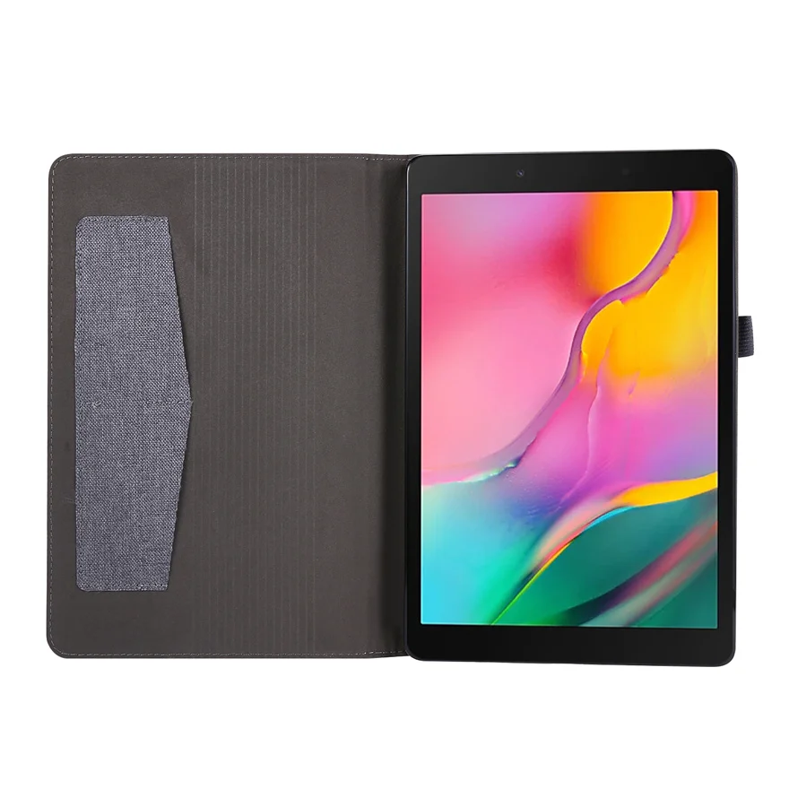 For Samsung Galaxy Tab A7 Case Compatible with SM-T500 10.4 Inch Fabric Stand Cover Shockproof Protective Tablet Shell