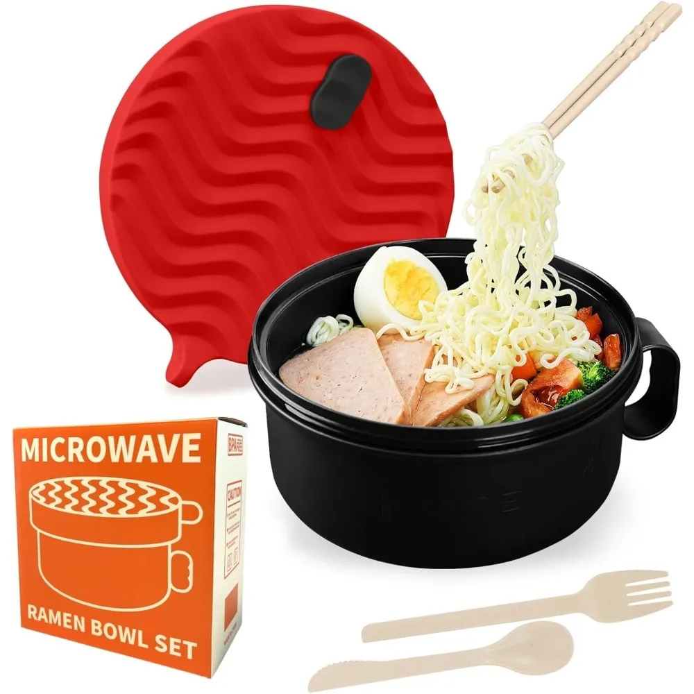 

Ramen Cooker Microwave Ramen Bowl,Noodle Bowl 48 oz College Dorm Room Essentials for Girls for Boys Apartment Essentials