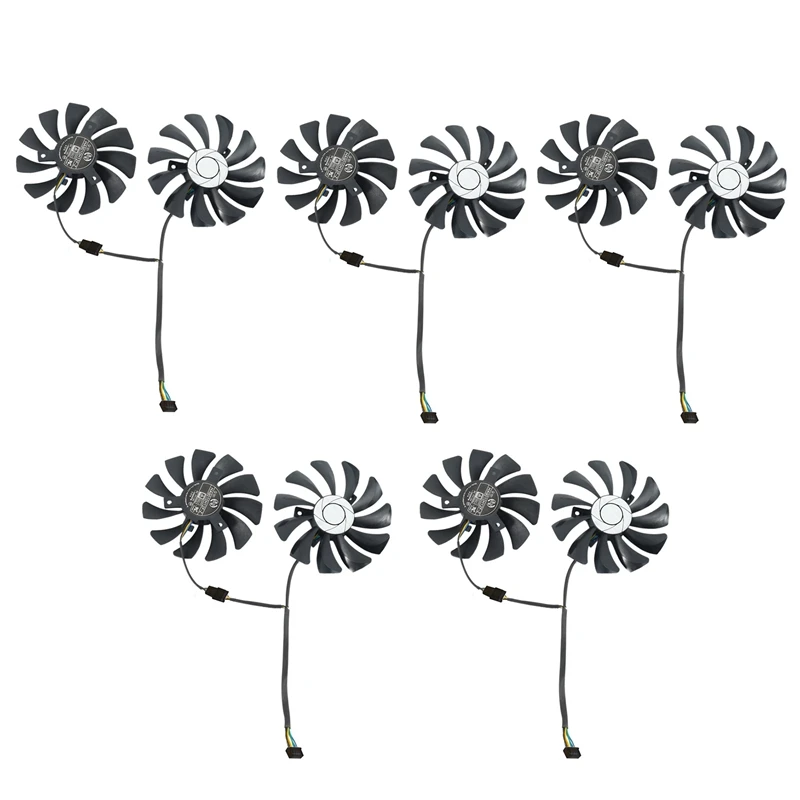 

TCES-5 Pair Graphics Card Fan 85Mm Ha9010h12f-Z 4Pin Cooler Fan Replacement For Msi Gtx 1060 Oc 6G Gtx 960 P106-100 P106