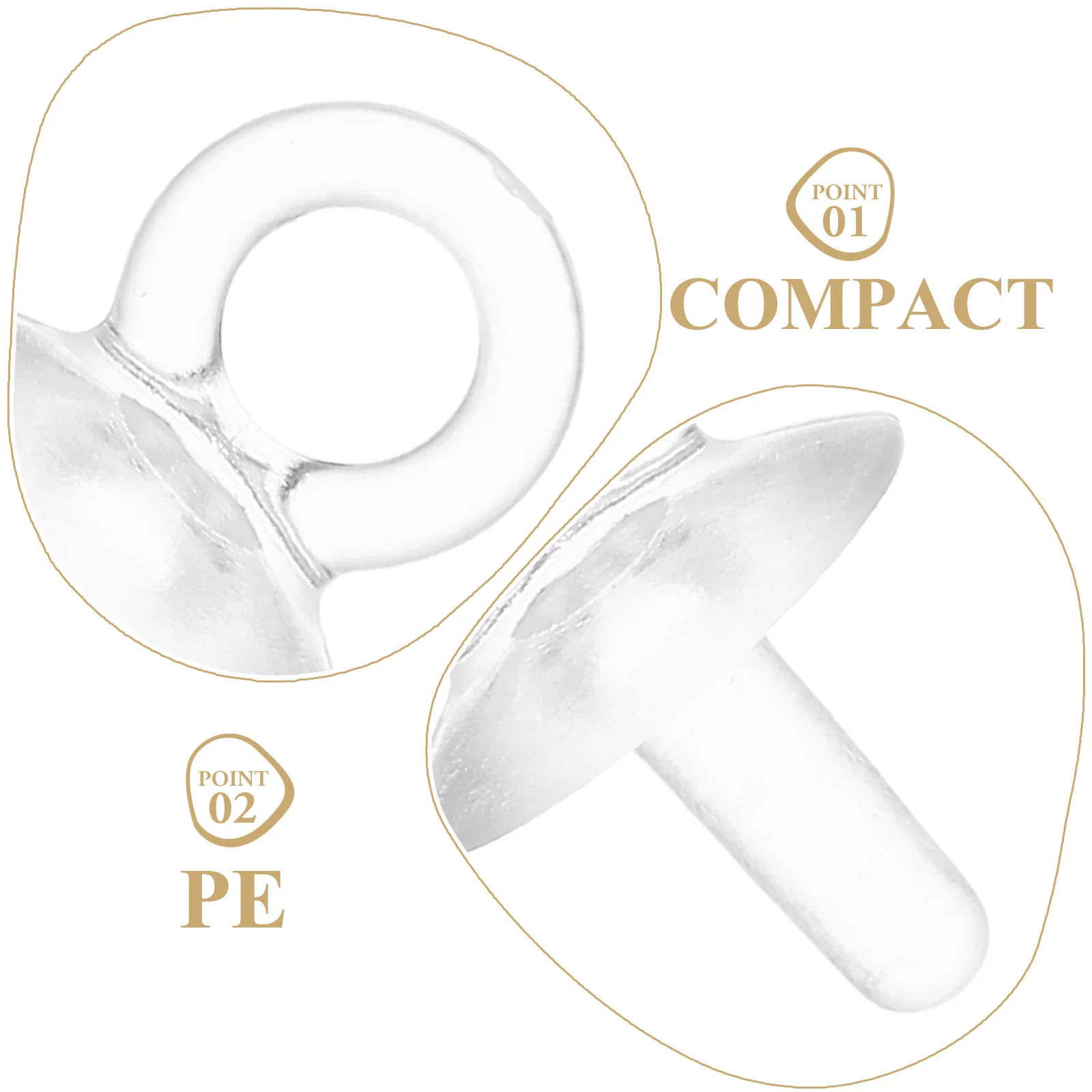 100 قطعة كأس الراتنج العين دبابيس شفافة اللؤلؤ قلادة تحديد دبابيس DIY بها بنفسك صنع المجوهرات الاكسسوارات العالمي استبدال حبة