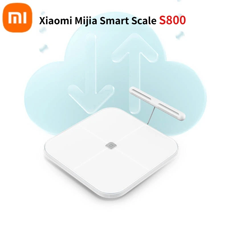 مقياس Xiaomi Mijia الذكي S800 8-القطب مقياس الدهون في الجسم ثنائي التردد BIA بلوتوث الزجاج المقسى Mijia App متوافق #1