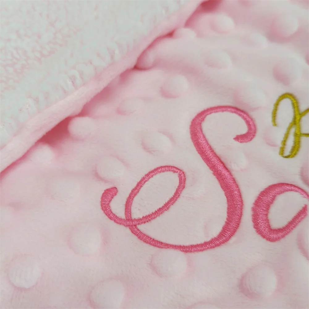 Cobertor personalizado do bebê recém-nascido, Swaddle Wrap, Presente de aniversário infantil, Boy Girl Stroller Bed, Berço Sleep Cover, Nome