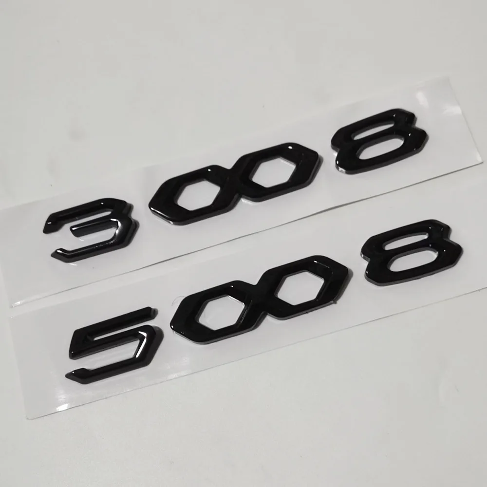 

Black 3008 Badge Sticker 5008 Trunk Sticker Rear Emblem For Peugeot 5008 3008 Car Styling Peugeot Sticker Peugeot Accessories
