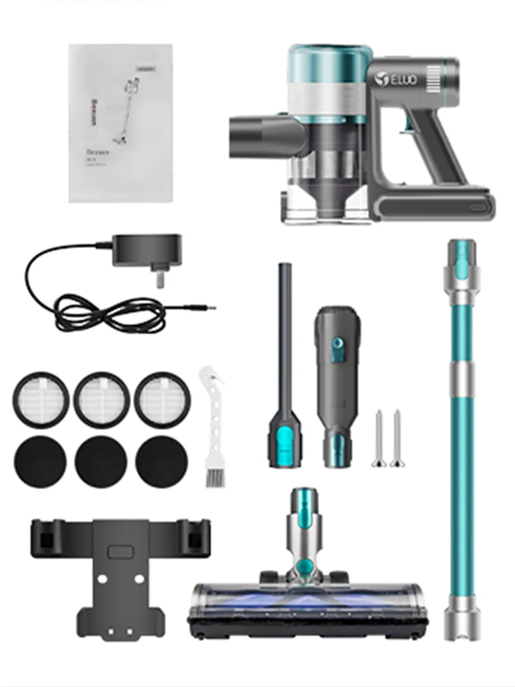 E.LUO 진공 청소기 신축성있는 경량 먼지 센서 강력한 흡입 30kpa1h 가정용 애완 동물 카펫 바닥 자동차 청소를위한 실행 시간