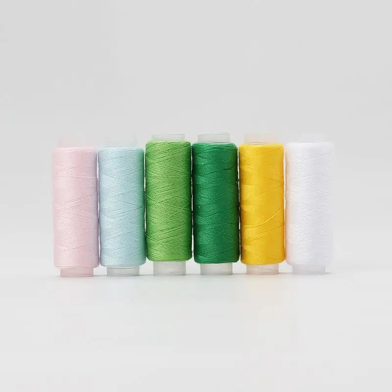 130M 402 Sewing Thread High Tenacity Machine Embroidery Thread Hand Sewing Threads Craft Patch Sewing Supplies 26 Colors