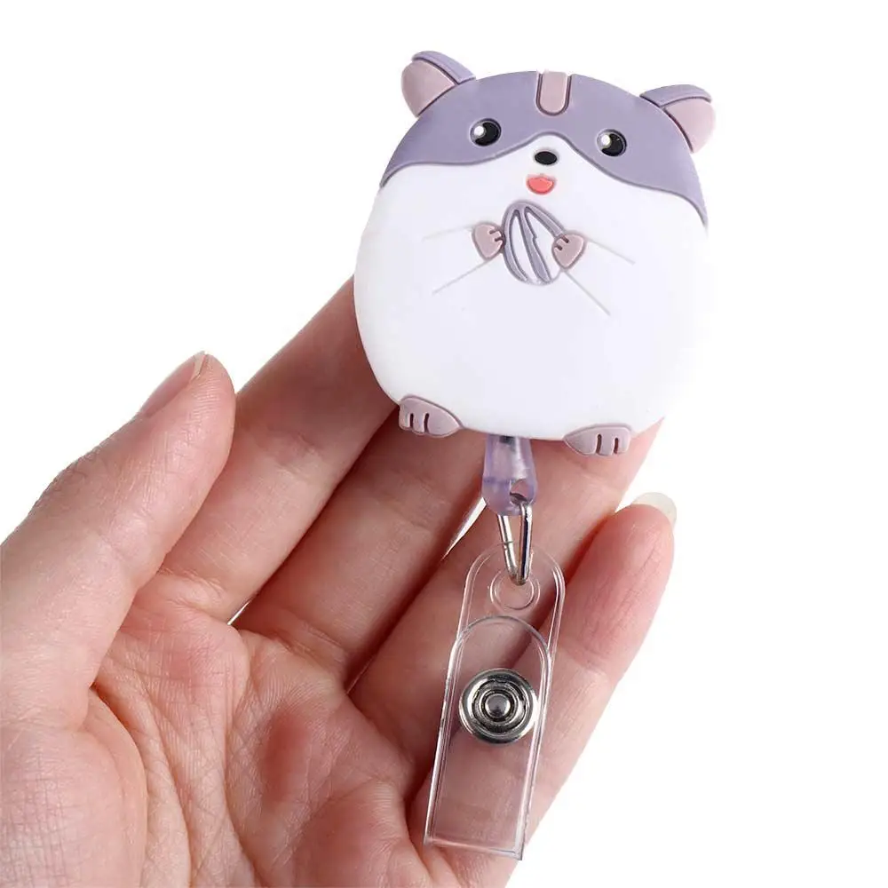 Cute Bunny Panda Keys Lanyard Work Card Clip Bear Retractable Badge Reel Name Card Holder ID Card Clips Nurse Badge Holder