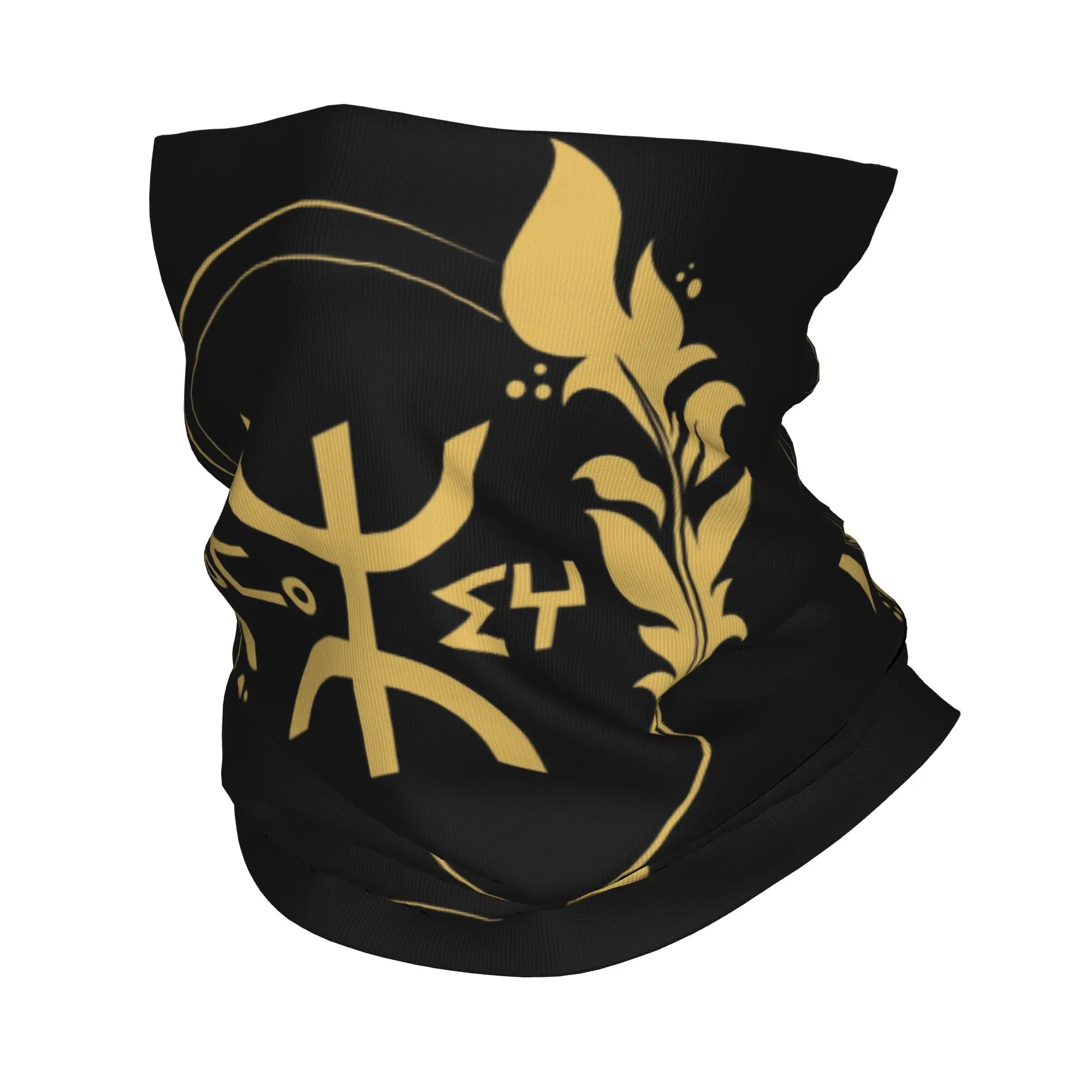 

Amazigh Pride Tifinagh Patriotic Kabyle Winter Headband Neck Warmer Ski Camping Tube Scarf Geometric Amazigh Face Bandana Gaiter