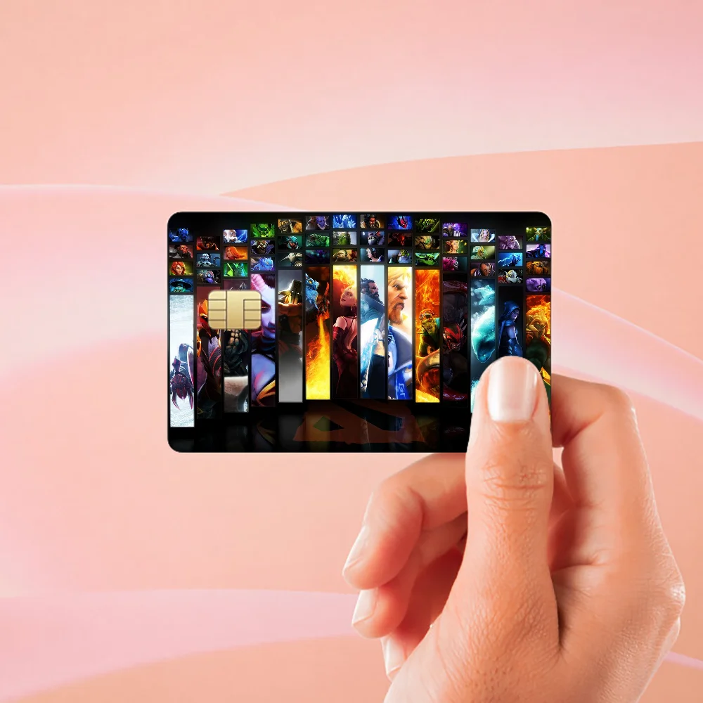 Dota 2 Credit Card Skin Stickers No Adhesive Residue Water Proof For VISA Credit Card Subway Access Card