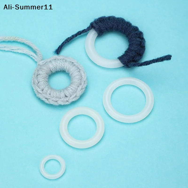 【Wq0】【Wn】1 Packung DIY Häkelring-Set, Kreishaken, Bastelzubehör, Handtaschen-Kunststoffring-Haken, 12,7mm-50mm, Näh-Kunststoffring