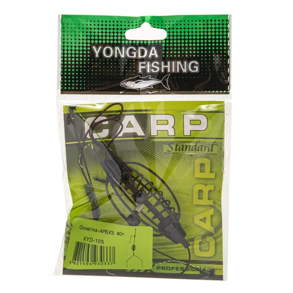 1x Carp Fishing Feeder Fishing Spring Bait Cage Fill Bait Tools Plug Play Black Hook Rig Set Feeder Tackle Fishing Baits Cages view 6