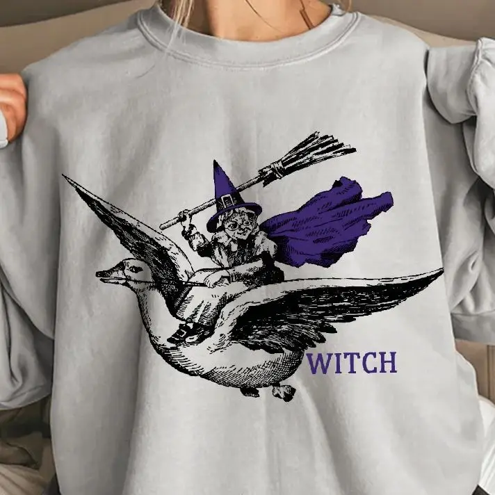 

Purple Witch Halloween Unisex Sweatshirt with Multiple Colors Versatile Stylish Pullover New Arrival Best Seller Casual Wear