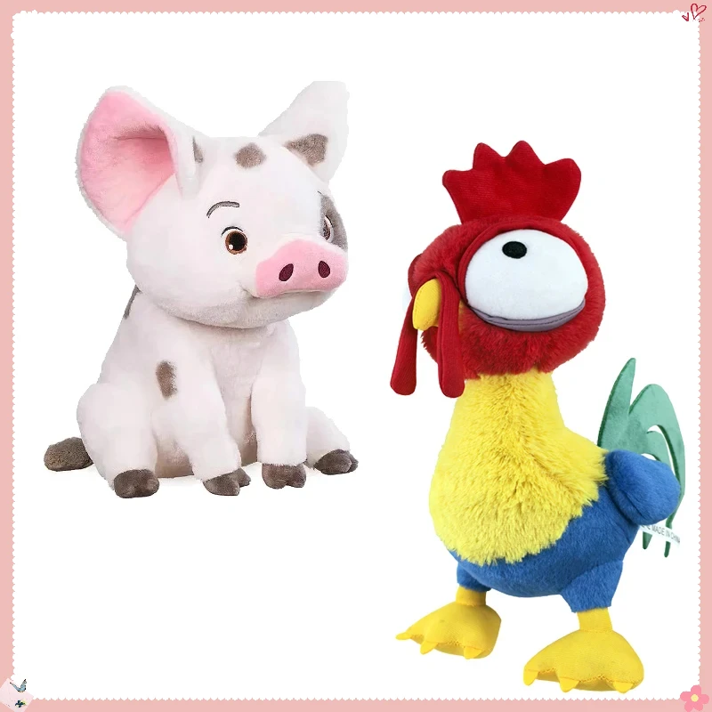 20-30CM Disney Movie Moana High Quality Figure Pet Pig Pua, Rooster HeiHei Plush Toy Room Decoration Kids Birthday Gift