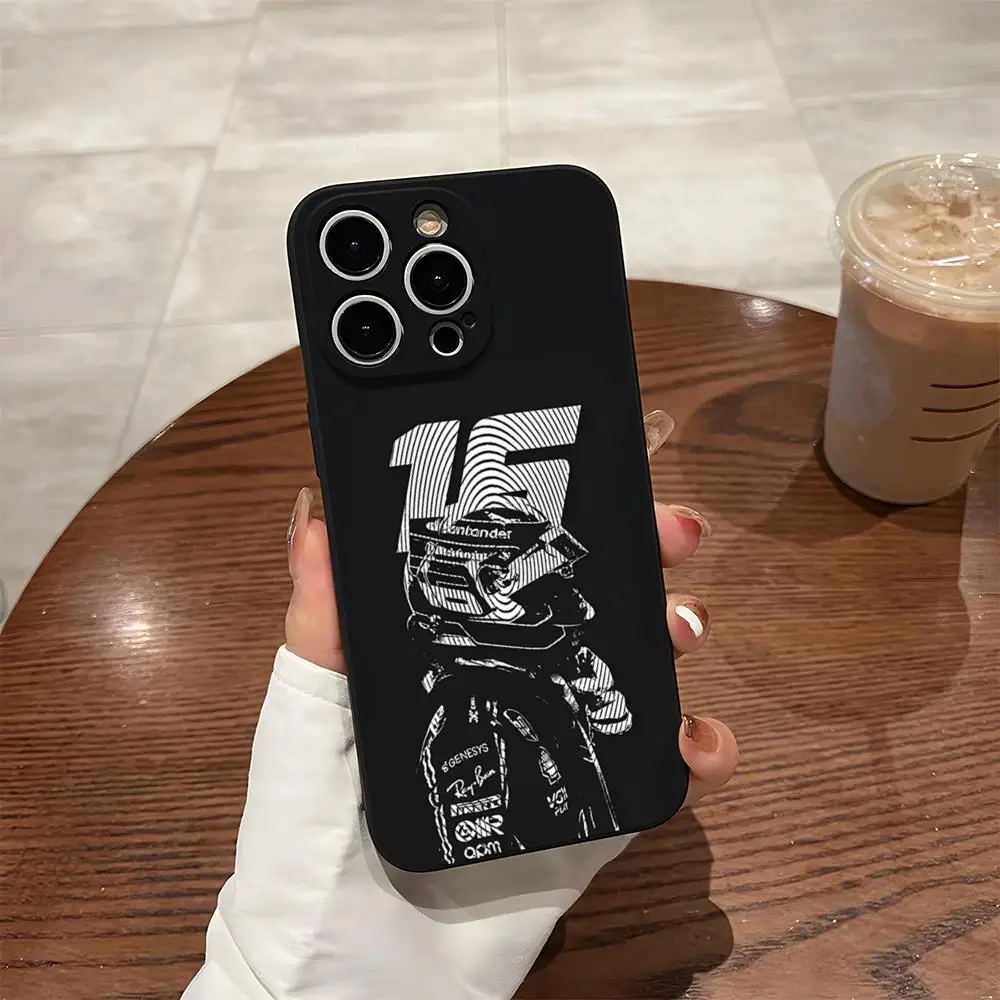 حافظة هاتف Charles Leclerc 16 F1 لهاتف 15 Pro Max Iphone 14 Pro Max 12 16 13 Pro 11 Xr X Xs 8 7 Plus غطاء خلفي #6
