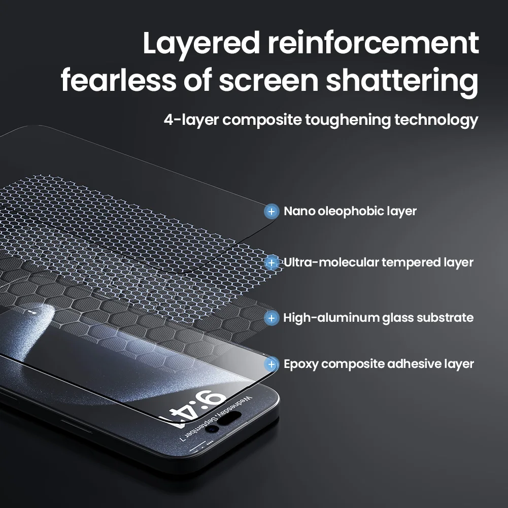Nillkin Tempered Glass For iPhone 16 Pro Max iPhone 16 Plus CP+PRO 2.5D 0.3 mm Screen Protector Film