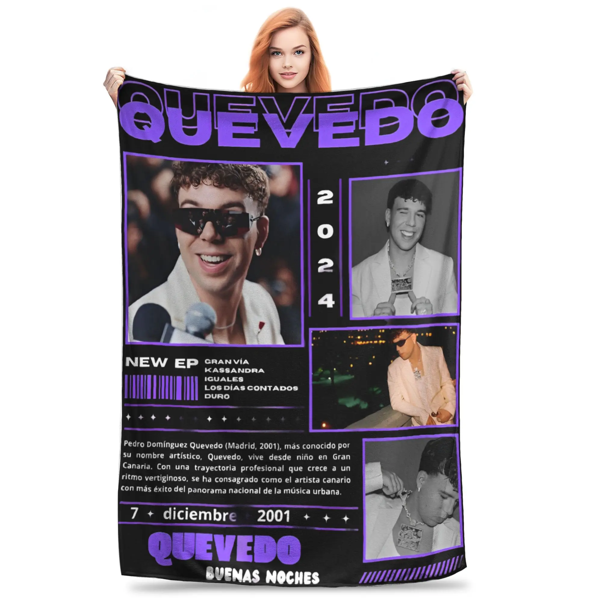 

Super Soft Quevedo Throw Blanket Premium Fleece Flannel Lightweight Bed Blanket Fuzzy Plush Blankets All Season Use