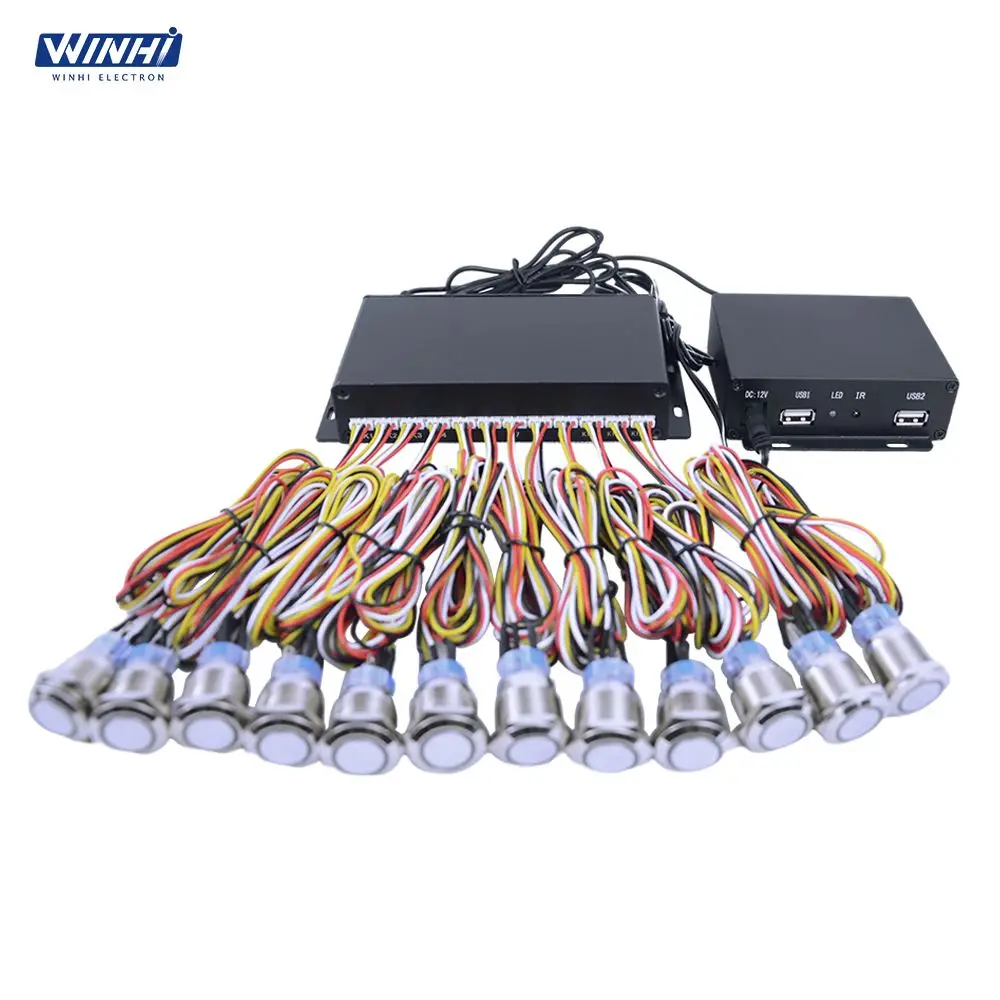 MPC1920-12L Museum Advertising Digital Signage Display Monitor 12 LED Buttons Quick Switching Audio Video Media Player
