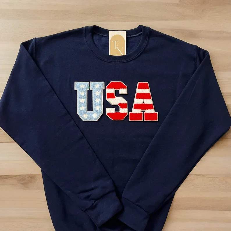 USA Sweatshirt, Usa Crewneck, 4th of July Sweatshirt, 4th of July Sweater, American Flag Sweatshirt,US Flag Sweatshirt