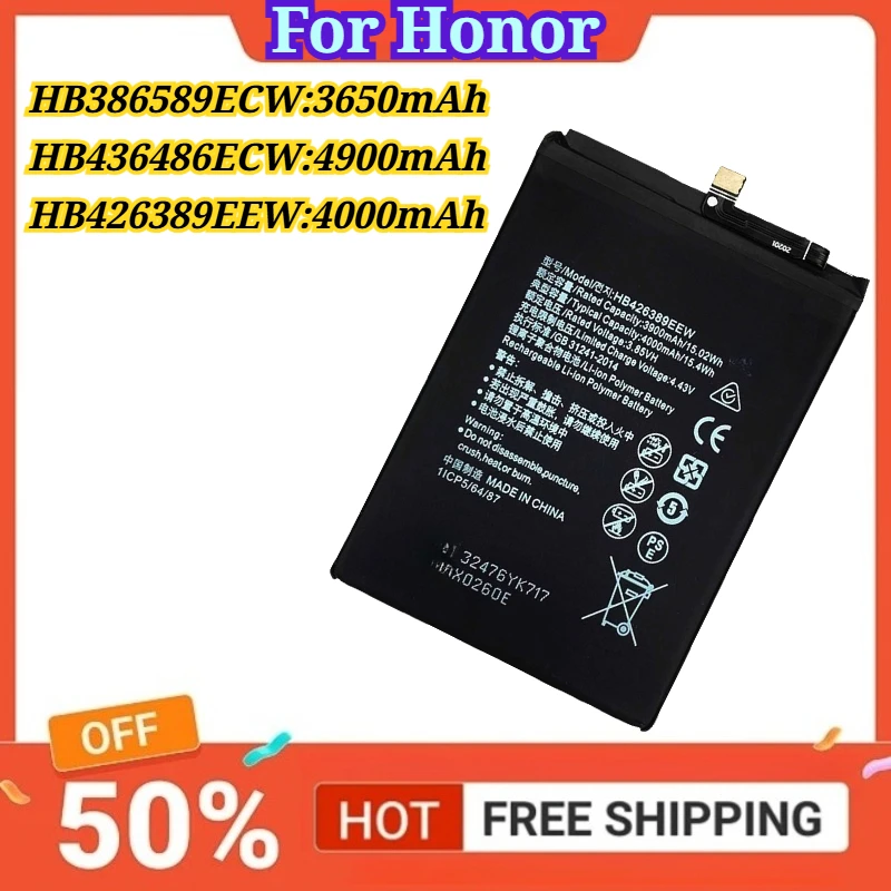 SWZY For Honor 20 HB386589ECW 3650mAh/HB436486EC for Honor 20 4900mAh Pro+Free Tools/for Honor 20 Lite 4000mAh Mobile Phone Batt