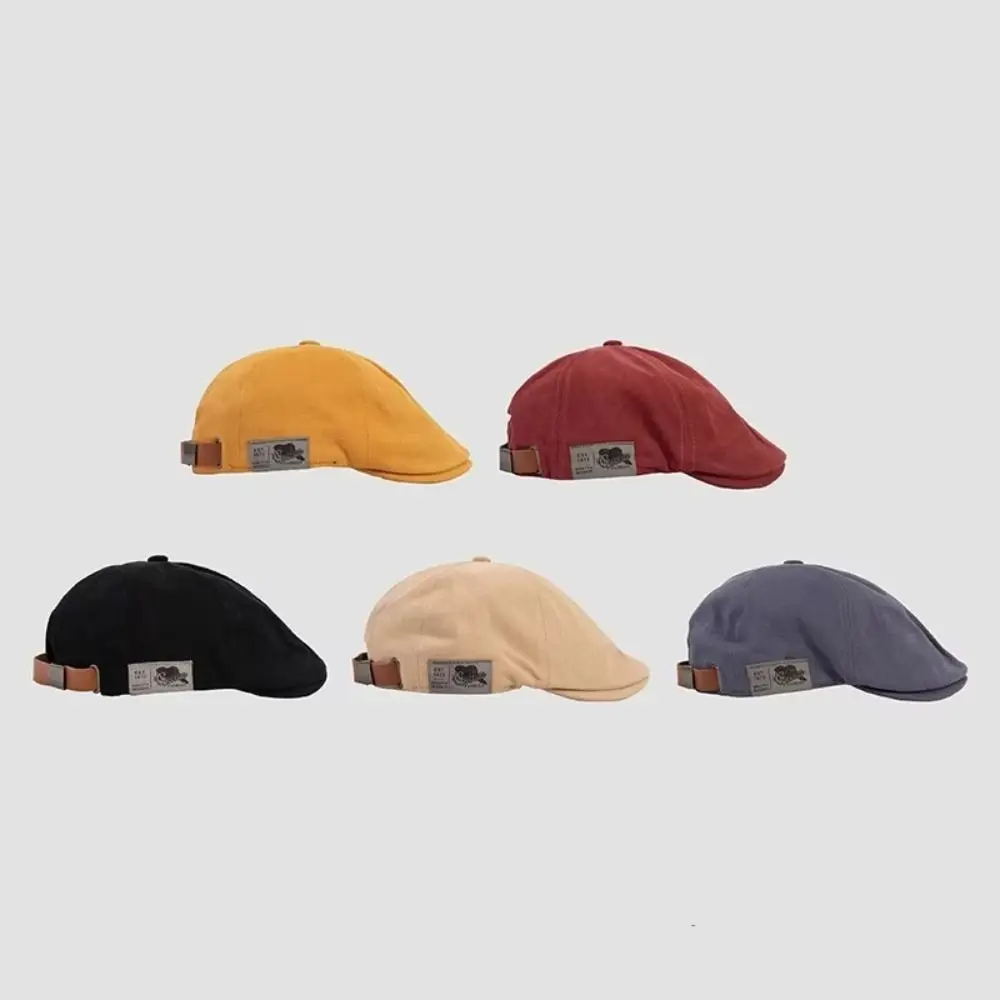 

British Western Style Berets Vintage Cap Adjustable Retro Classic Men Berets Hat Cotton Breathable Baseball Cap Summer Autumn