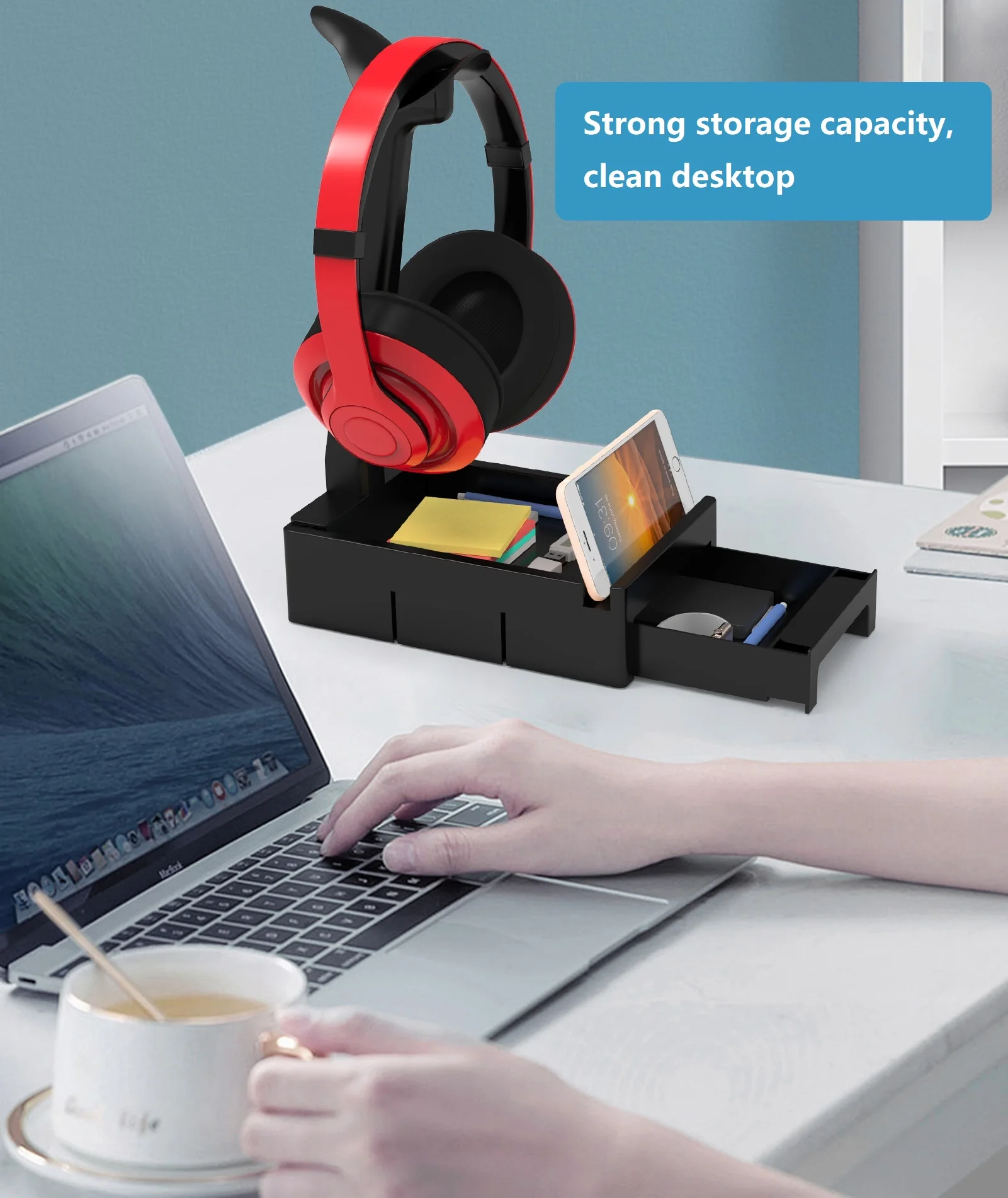 شكل عالمي لسماعات الرأس حامل حامل سماعة مكتب عرض الرف رف شماعات قوس لسماعات سوني