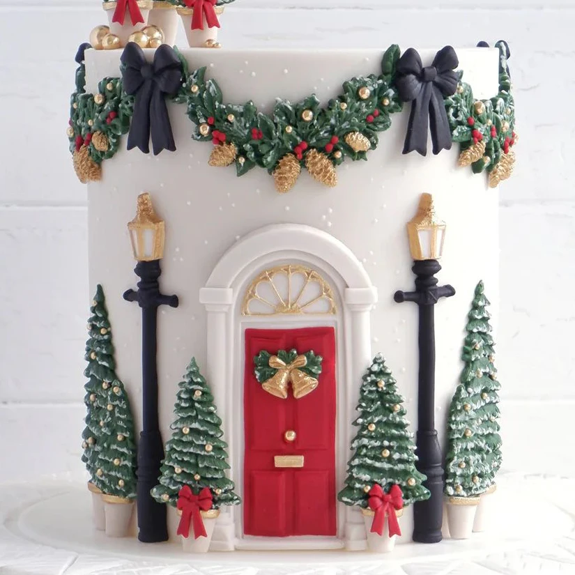 The Door Shape Cake Side 100% Platinum Silicone Sugarcraft Mould, Fondant Cake Decorating Tools
