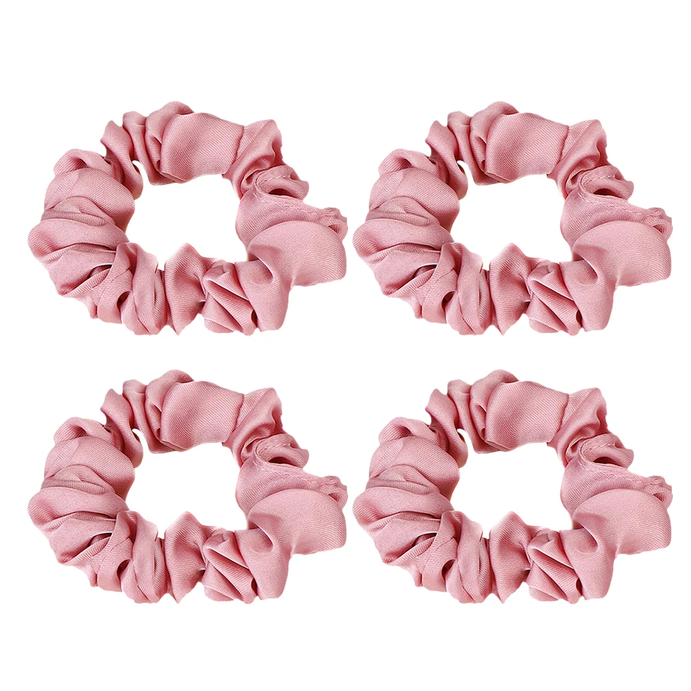 

4pcs Ties Thick Ponytail Holders Silk Scrunchies Women Accessories Hair Bands No Hair Ties For Women Deformation