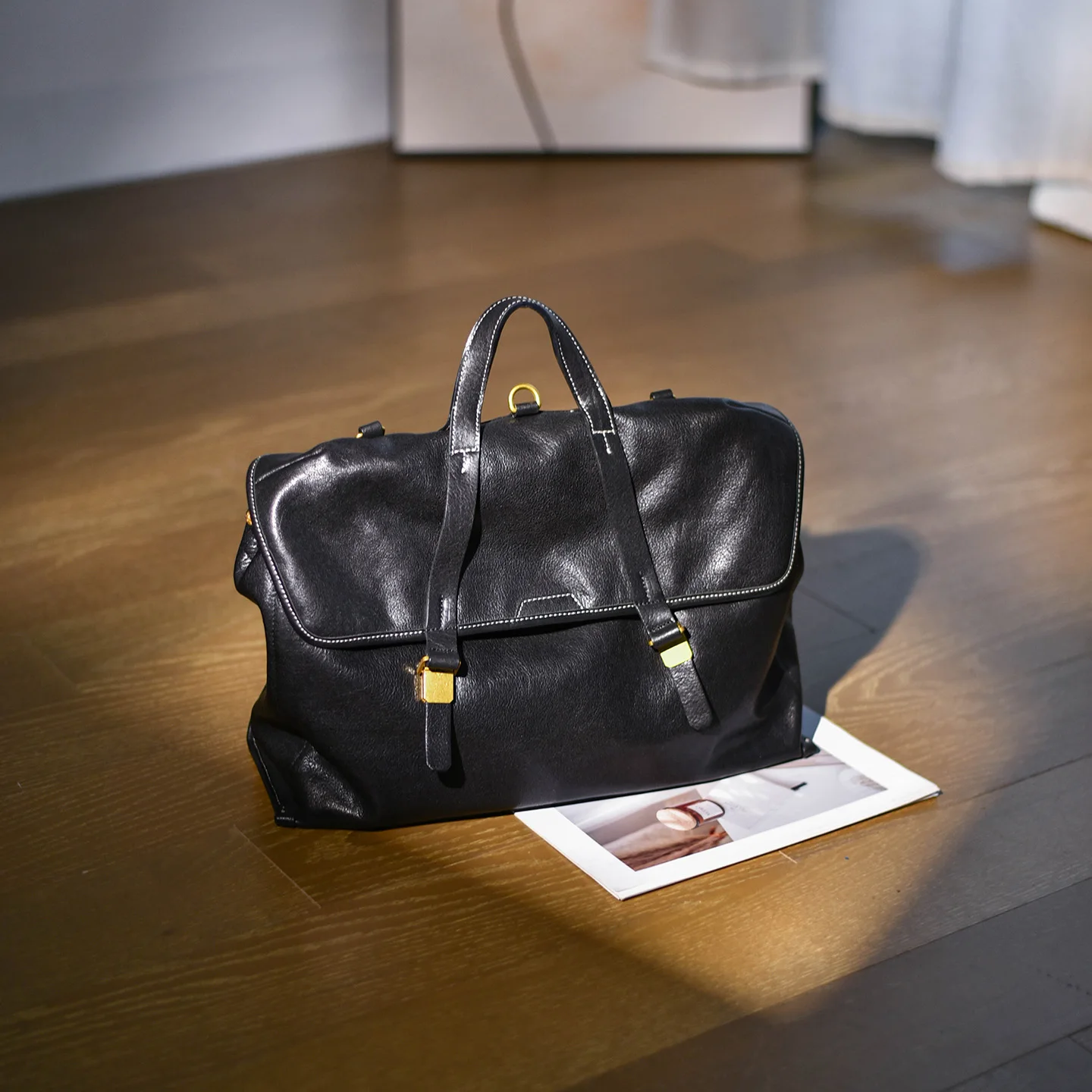 PNDME organizers designers handmade vegetable tanned cowhide women's briefcase vintage luxury soft genuine leather handbag