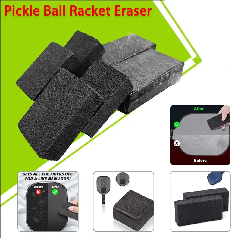 Pickle Ball Racket Eraser 2X Carbon Fiber Paddle Cleaner Dirt Fiber Racket Dust Remover Outdoor For Deeply Remove Stains