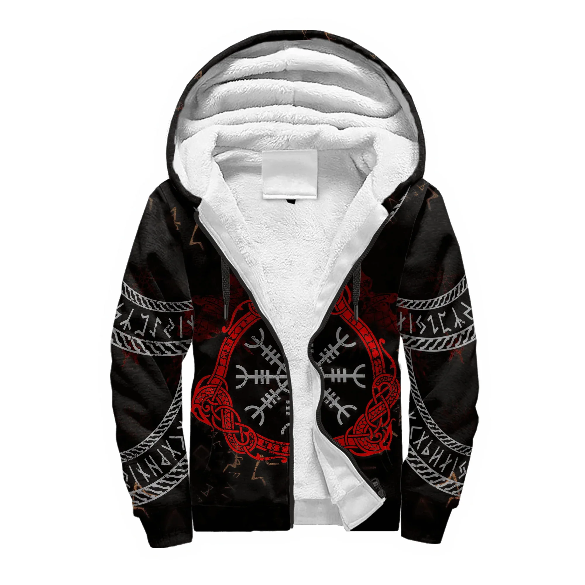 

Mjolnir Odin Raven Wolf Tattoo 3D Printed Mens Winter Thicker Zip Hoodie Unisex Casual Hooded Tracksuit Warm Fleece Jacket KD16