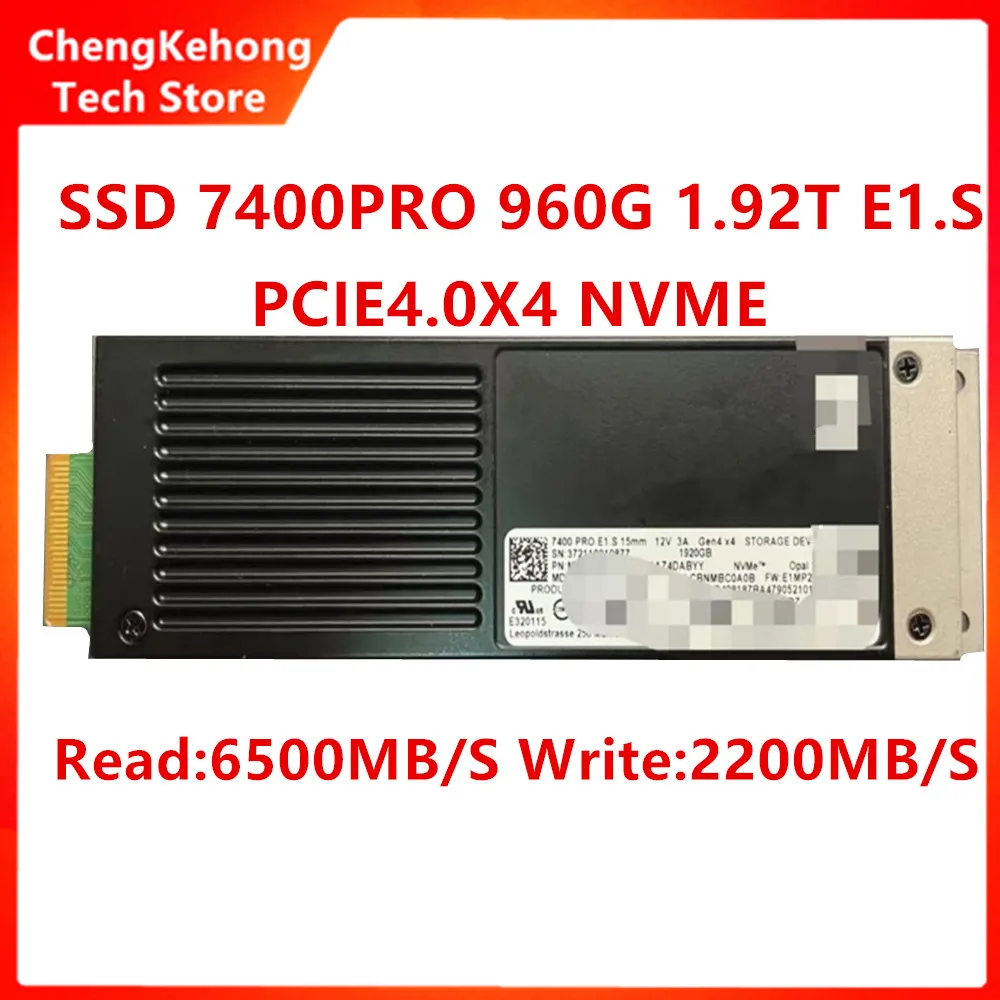 Original para Micron 7400PRO 960G 1.92T E1. interface s Unidade de estado sólido do servidor empresarial NVME PCIE4.0X4 Novo em folha