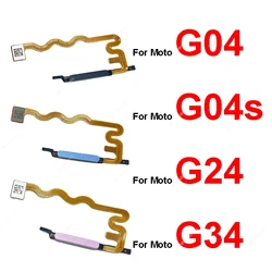 Fingerprint Sensor Touch ID Home Button Flex Cable For Motorola Moto G04 G04s G24 G34 Home Button Reader Return Key Flex Ribbon
