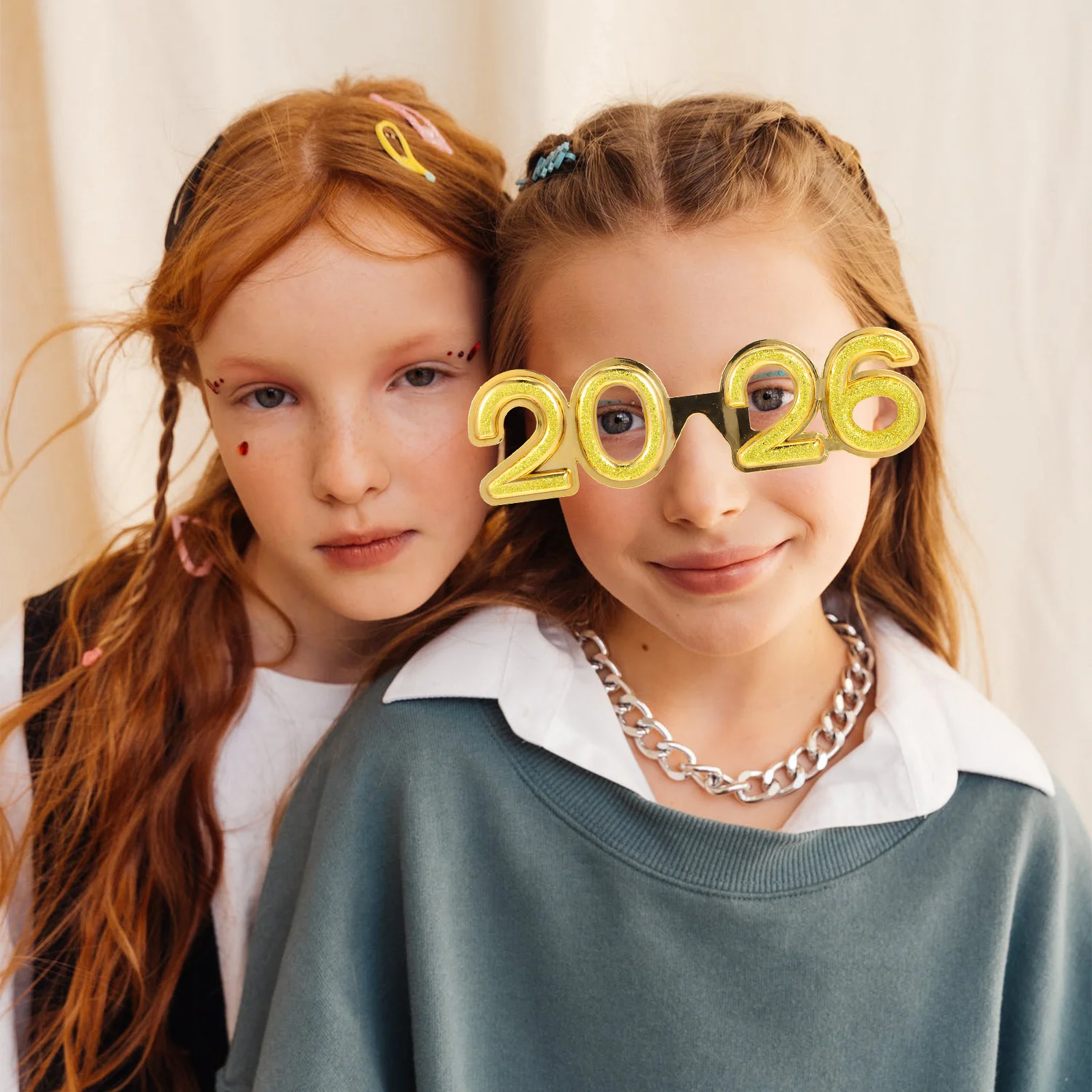 

3Pcs 2026 Eyeglasses Glitter Graduation Party Supplies Novelty Photo Props Class of 2026 New Year Party Accessories