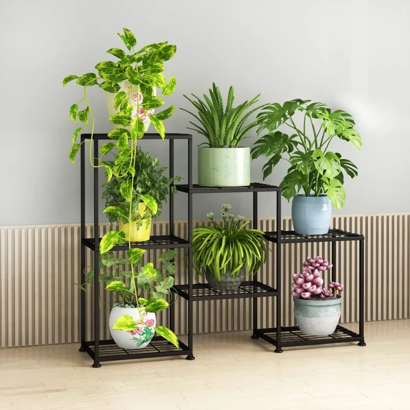 

Metal Plant Stand Indoor Metal Plant Stands Outdoor Tiered Plant Shelf for Multiple 3 Tiers 7 Potted Ladder