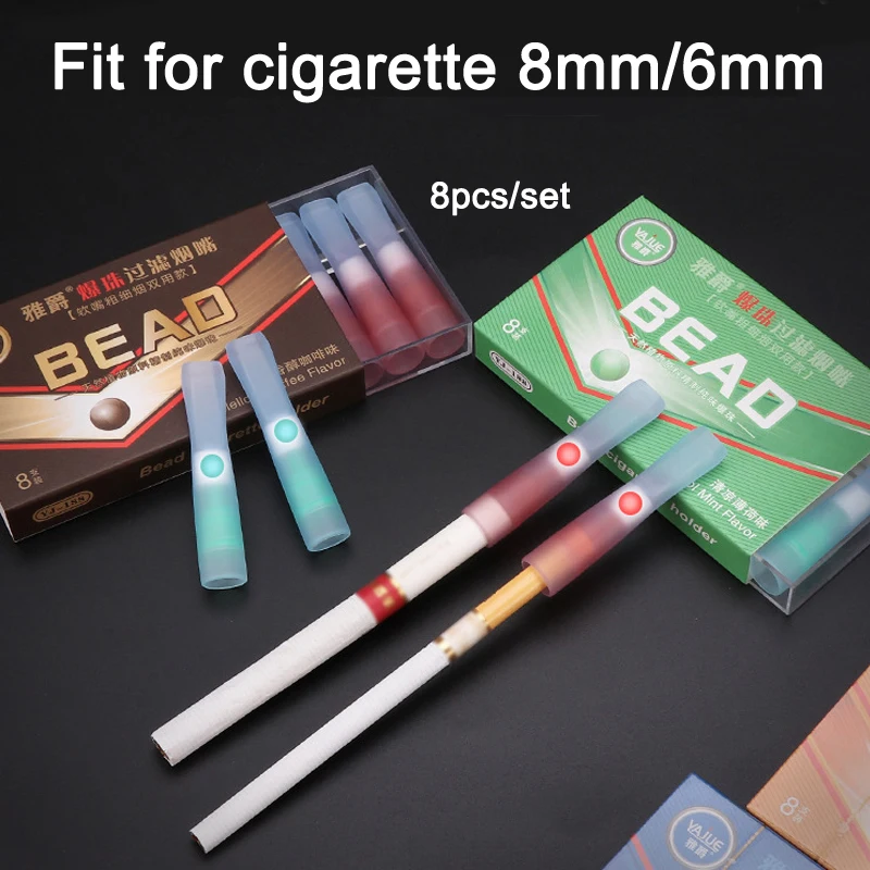 New Disposable DIY Fruit Explosion Bead Tobacco Filter Cigarette Holder For Thick Thin Hookah Pipe Strong filters Gadget for Men