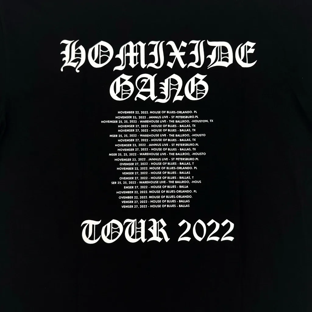 New HOMIXIDE GANG Men KEN CARSON DESTROY LONELY T Shirts T-Shirt Hip Hop Skateboard Street Cotton T-Shirts Tee Top US size U65