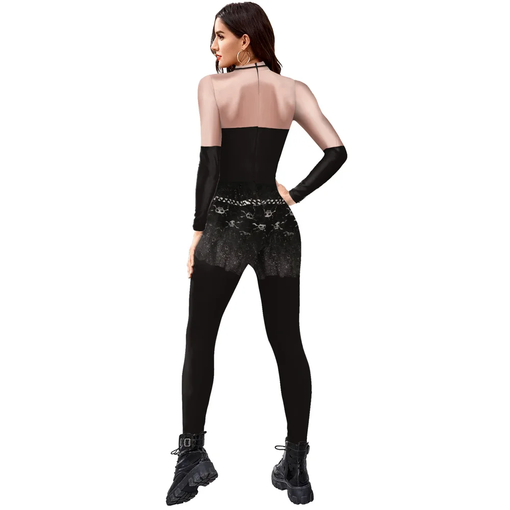 IOOTIANY Teufelsanzug mit Totenkopf-Print, Cosplay-Kostüm, sexy Bodysuit für Damen, Karnevalsparty, Halloween-Festivalkostüm 2026 – Detail 10
