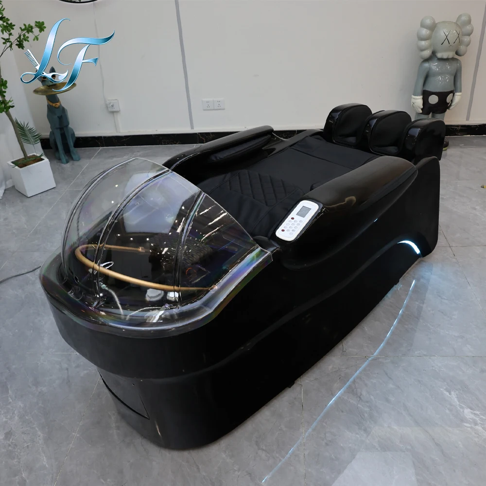Multifunction Hair Washing Chair Head Spa Beauty Electric Massage Barber Chair Salon Shampoo Ceramic Bowl Bed