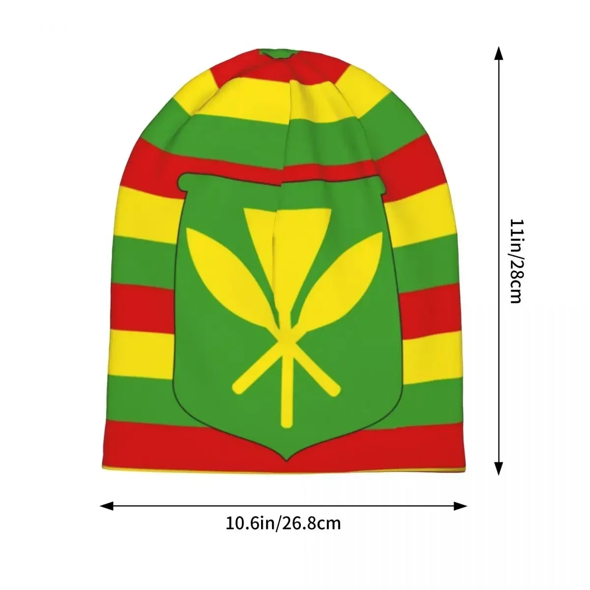 Kanaka Maoli Hawaii Flag Warm Knitted Cap Fashion Bonnet Hat Autumn Winter Outdoor Beanies Hats for Men Women Adult