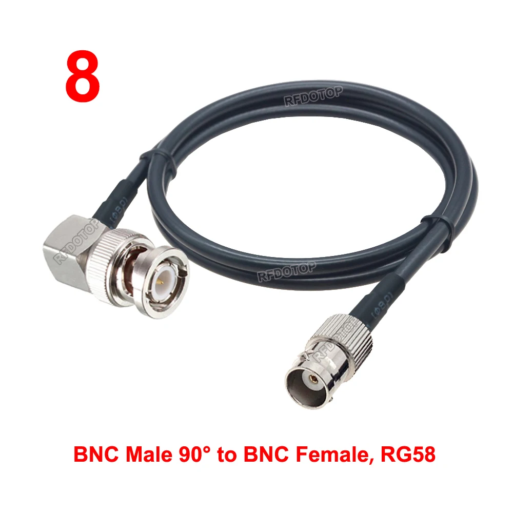 Q9 BNC to BNC Male Female Connector Crimp 50Ω RG58 Coax Cable Extension Pigtail 10CM-18M Q9-BNC-50-3 Radio Antenna RF Jumper