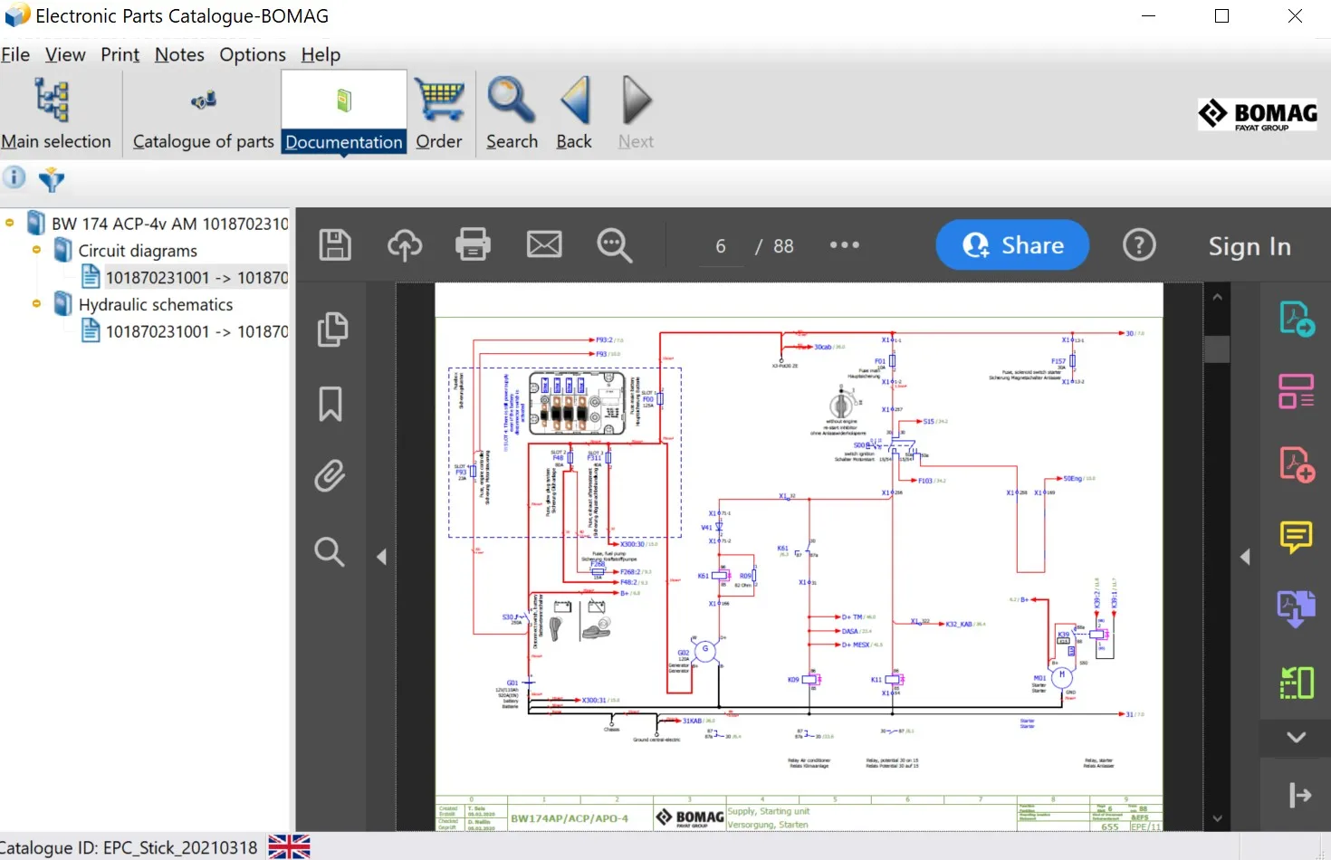 

Каталог запчастей и документация TruckEPC Bomag EPC 2023 Parts-Publisher 7: схемы электрических цепей