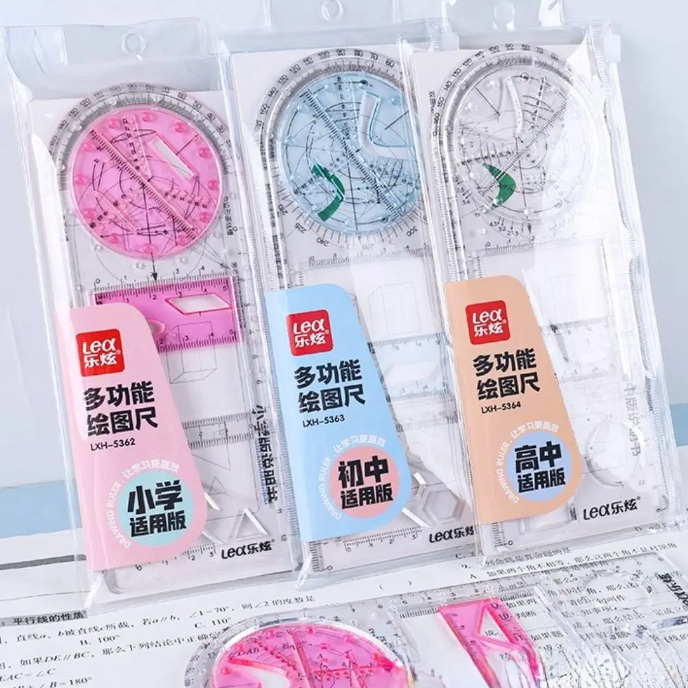 Geometry Construction Architect Student Stationary Drafting Template Ruler Measuring Scale Ruler Math Class Fast Drawing Ruler