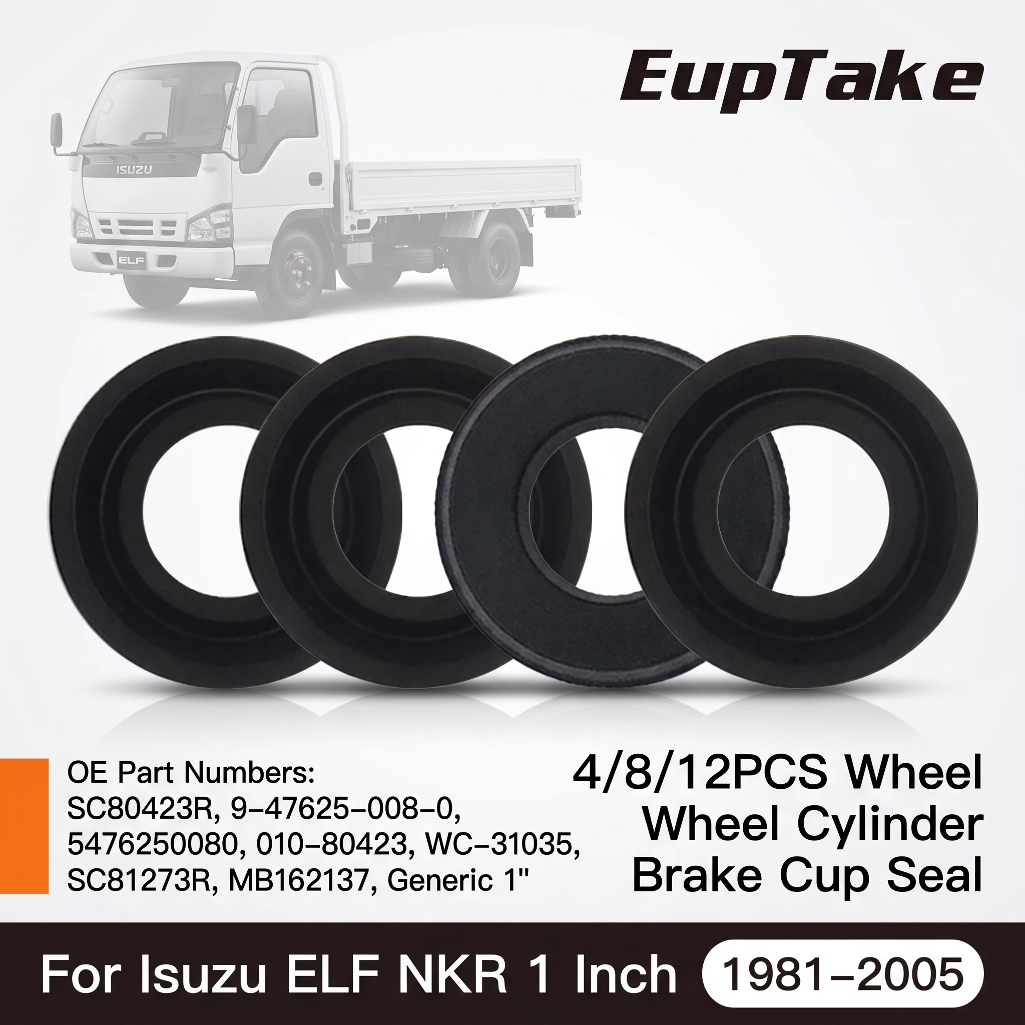 4/8/12PCS Wheel Cylinder Brake Cup Seal SC80423R For Isuzu ELF NKR Pick Up KA 1 Inch Repair Kit 9-47625-008-0 Rubber Brake Part