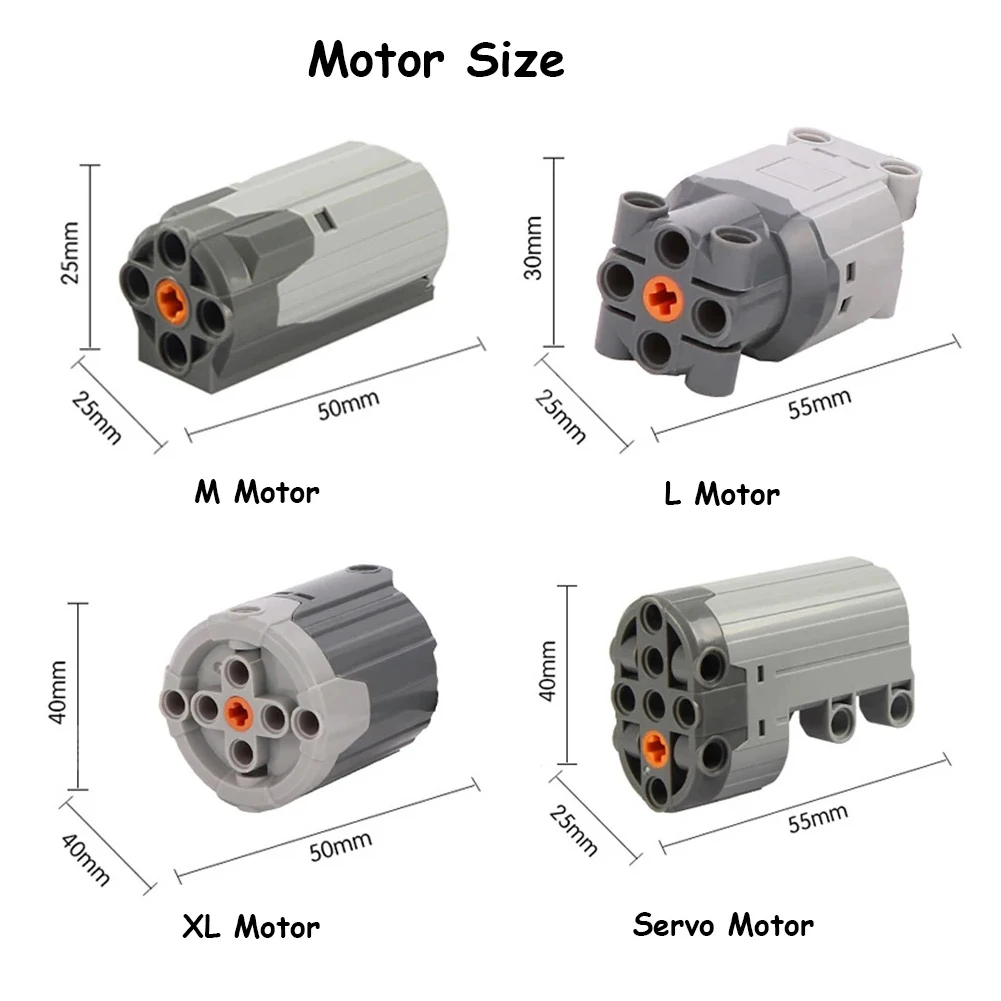 MOC Technical Power Functions Motor Speed Remote Control Receiver PF Sets DIY Brick M/L/XL Motor For legoeds 8883 8882 88004